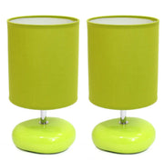 Simple Designs Stonies Small Stone Look Table Bedside Lamp (Set of 2)