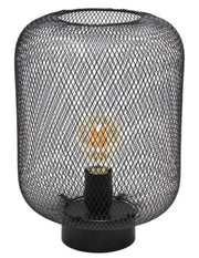 Simple Designs Metal Mesh Industrial Table Lamp