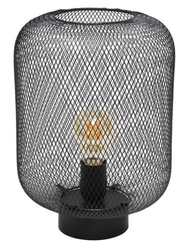 Simple Designs Metal Mesh Industrial Table Lamp