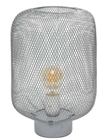 Simple Designs Metal Mesh Industrial Table Lamp