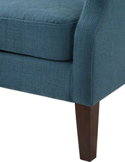 417386141 Blue Tufted Wingback Chair