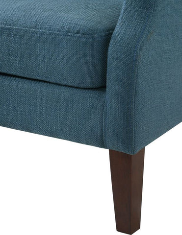 417386141 Blue Tufted Wingback Chair