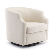 460581651 Isabelle Linen Swivel Glider Barrel Chair