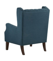 417386121Blue Tufted Wingback Chair