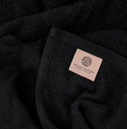 417385761 Black Cotton Bath Towel Set