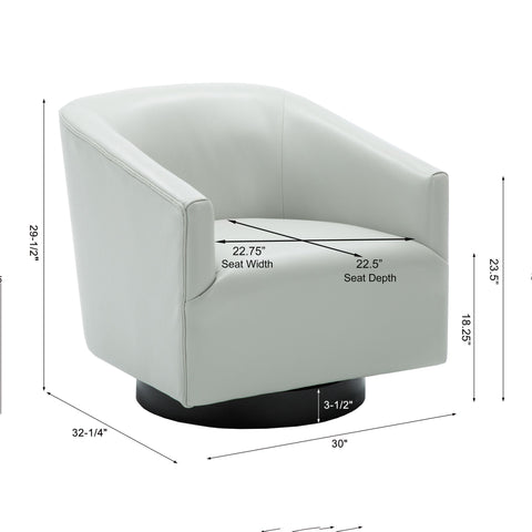 460582211 Garland Dove Grey Wood Base Swivel Chair