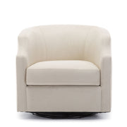 460581641 Isabelle Linen Swivel Glider Barrel Chair
